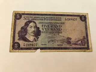 Five Rand South Africa - Meget dårlig stand