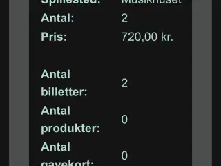 2 billetter til nikolaj stokholm