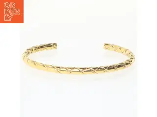 Guldbelagt armbånd (str. Ø 6 cm)