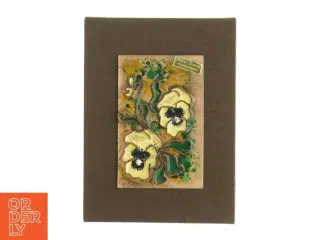 Håndlavet 1970&#39;er emaljeret billede (str. 19 x. 14,5 cm)