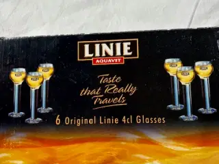 Linie Aquavit Glas 4 cl. i Gaveæske