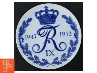 Platte 1947-1972 Kong Frederik IX fra Royal Copenhagen (str. Ø 18 cm)