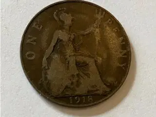 One Penny 1918 England