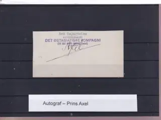 Autograf - Prins Axel - Ø.K.