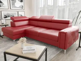 ORIONIS ÆGTE LÆDER HJØRNESOFA 165X255