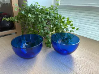 2 flotte glasskåle i transparent blå - Holmegaard