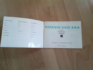 instruktionsbog VOLVO 142/144