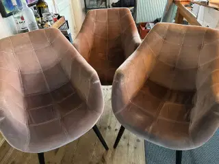 Spisestuestole i velour