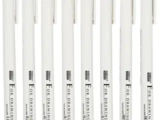 Fine Line Skrive- og Tegnetuscher - 8 Stk. Sæt