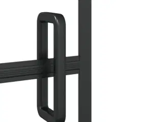 Bruseafskærmning 80x140 cm sikkerhedsglas sort