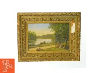 Maleri med landskab (str. 49x39 cm)