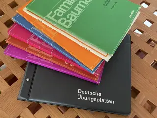 Tysk kursus med bøger og plader 