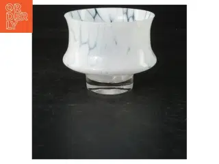 Marmoreret glasskål