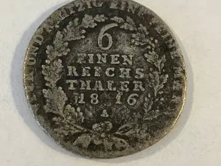 1/6 Thaler 1816 Preussen Germany