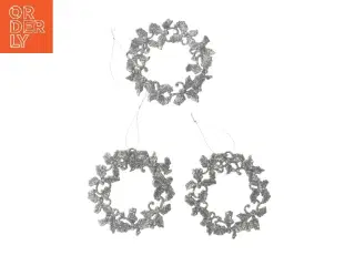 Sølvglimmer kransepynt (str. 11 cm)
