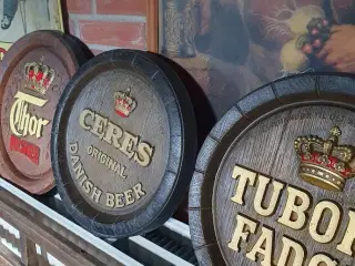 Øl skilte 3 stk. - f. eks. Tuborg, Thor og Ceres