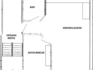 Flot 2 værelses lejlighed med hems, Viborg