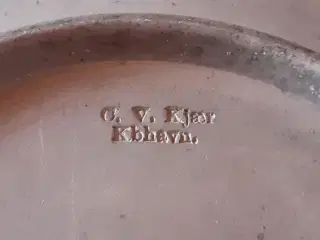 Platte, malet på ler, fra slut 1800 tallet