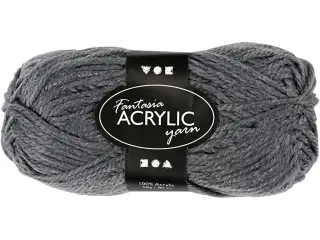 Fantasia Polyacrylgarn, L: 80 M, grå, 50g/ 1 ngl.