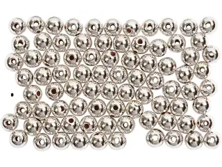 Voksperler, diam. 4 mm, hulstr. 0,7 mm, sølv, 150stk./ 1 pk.