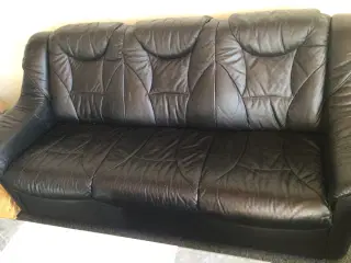 Læder sofa gruppe 3 + 2 personer