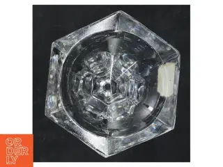 Klar krystal lysestager (str. 12 cm. 2 styk)