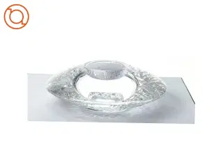 Lysestage i glas til fyrfadslys (str. 13 cm)