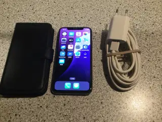 Iphone xs- med cover + panserglas + lader