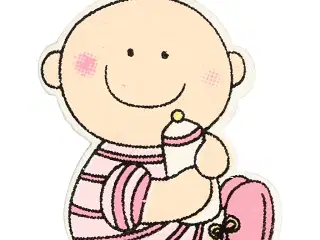 Lyserød Babyfigur i Træfinér - 10 stk. Pakke