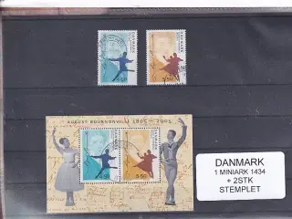 Danmark - Miniark 1434  + enkeltmærker - Stemplet