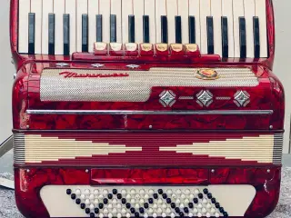 Marinucci – Italiensk bold rød harmonika sælges 