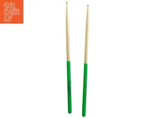 Trommestikker med grøn greb (str. 41 cm)