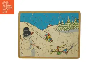 Træpuslespil med vintermotiv (str. 30x23 cm)