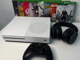 Xbox One S 1TB sæt(Perfekt stand)
