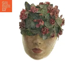 Vægdekoration Ansigt med roser (str. 21,5 cm)