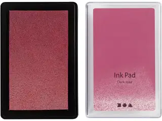 Stempelpude, H: 2 cm, str. 9x6 cm, mørk rosa, 1 stk.