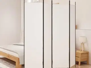 4-panels rumdeler 200x200 cm stof hvid