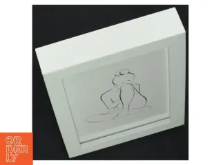 Hvid billedramme med illustration fra Billedramme (str. 20 x 15 cm)
