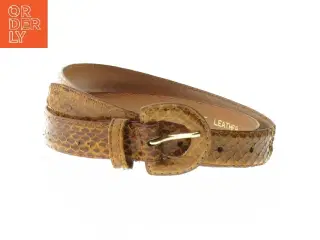 Læderbælte med slangeskindsstruktur (str. 90 cm)