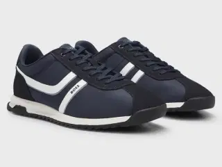 Boss Logosneakers med detaljer i imiteret ruskind