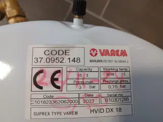Ekspansionsbeholder 18l -3 Bar