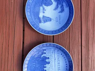 Jubilæums platter 2 styk royal copenhagen