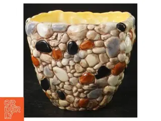 1960&#39;er Sylvac Keramikvase med sten relief