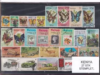 Kenya Samling - 27 Stk. Stemplet
