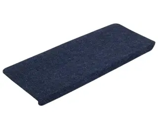 Selvklæbende trappemåtter 15 stk. 65x24,5x3,5 cm blå