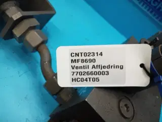 Massey Ferguson 8690 Affjedrings ventil 7702660003