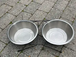 Madskåle med stativ, stor hund