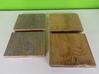 Smukke egetræ stykker med patina