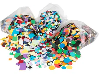 Kartonmosaik, str. 10+15+20 mm, ass. farver, 8x180g/ 1 pk.