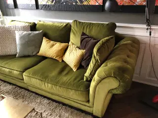 Lækker, velour sofa